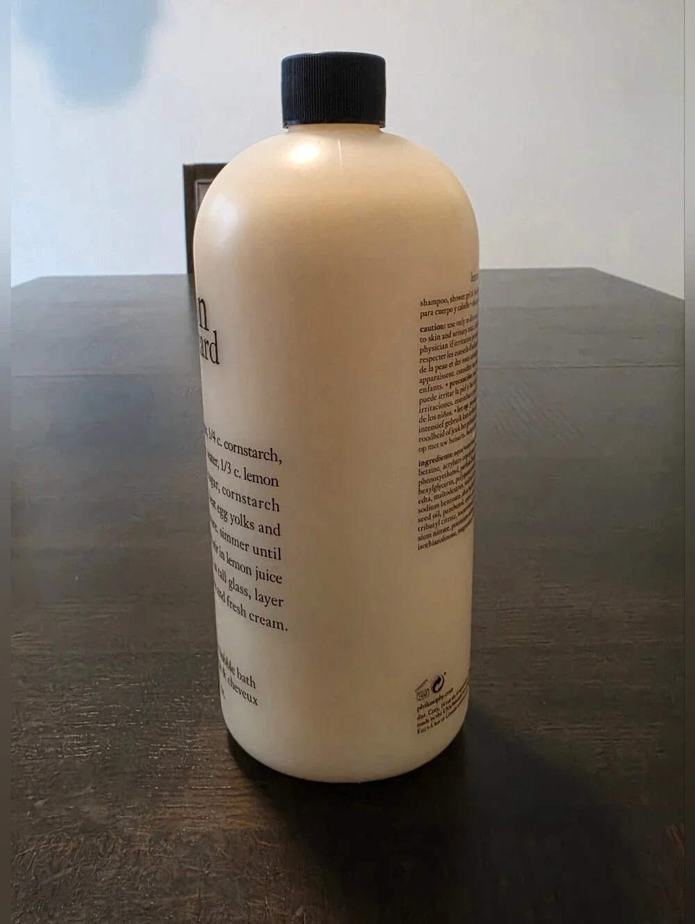 Philosophy Lemon Custard 3in1 Shampoo Shower Gel Bubble Bath 32oz